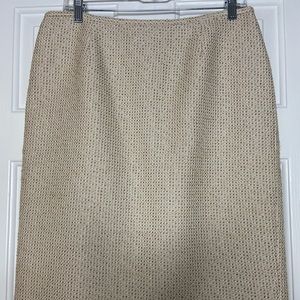 Calvin Klein tweeded khaki skirt size 10